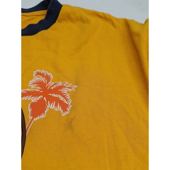 Vtg Hawaiian Heritage Maui Guitar coconut palms Orange Size 2X - Picture 5 of 9